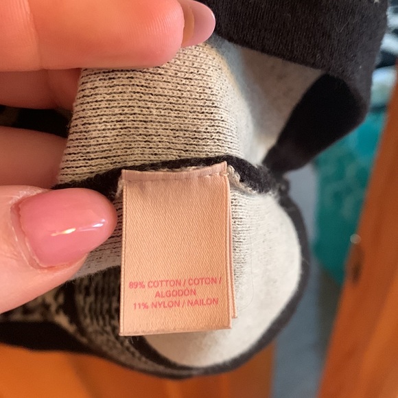 Victorias Secret B&W houndstooth/plaid/solid cap sleeve mini dress - Picture 3 of 5